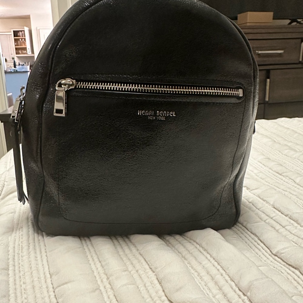Henri Bendel Sleek Black Backpack